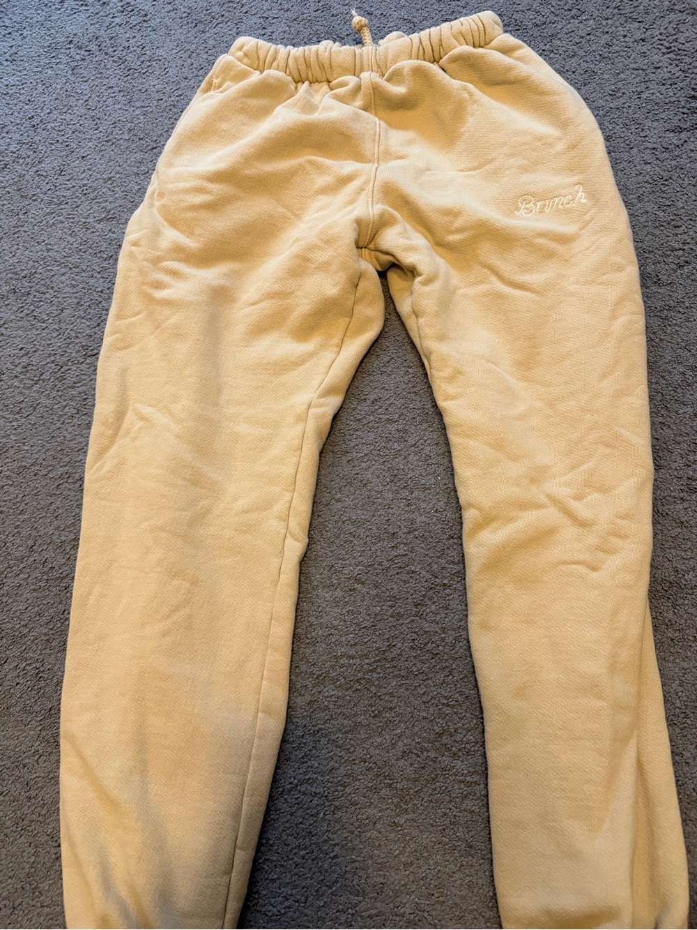 Bench Women's Tan Fleece Joggers with Elastic Waist and Side Pockets